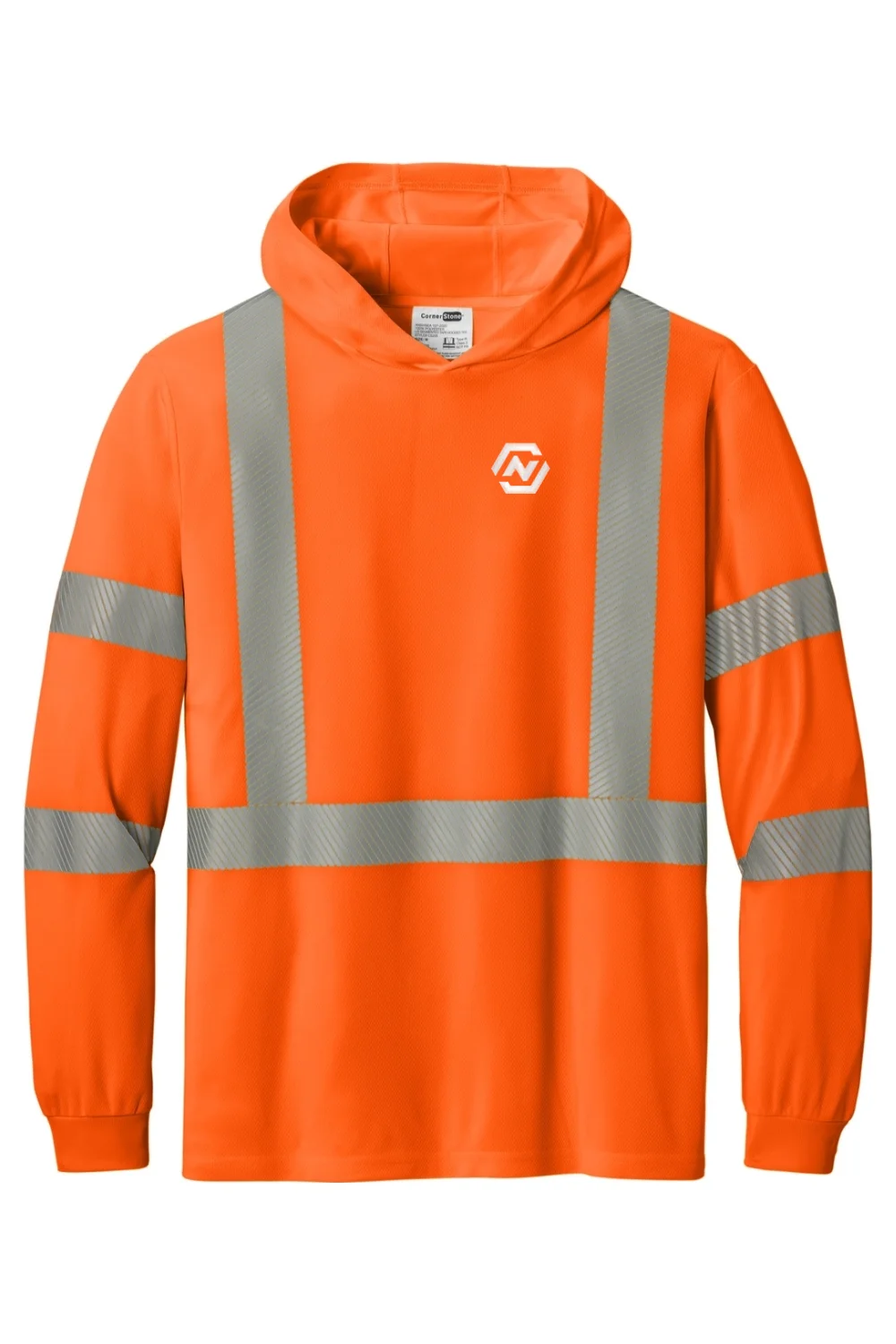 CornerStone Long Sleeve Segmented Tape Hooded Tee - Image 3