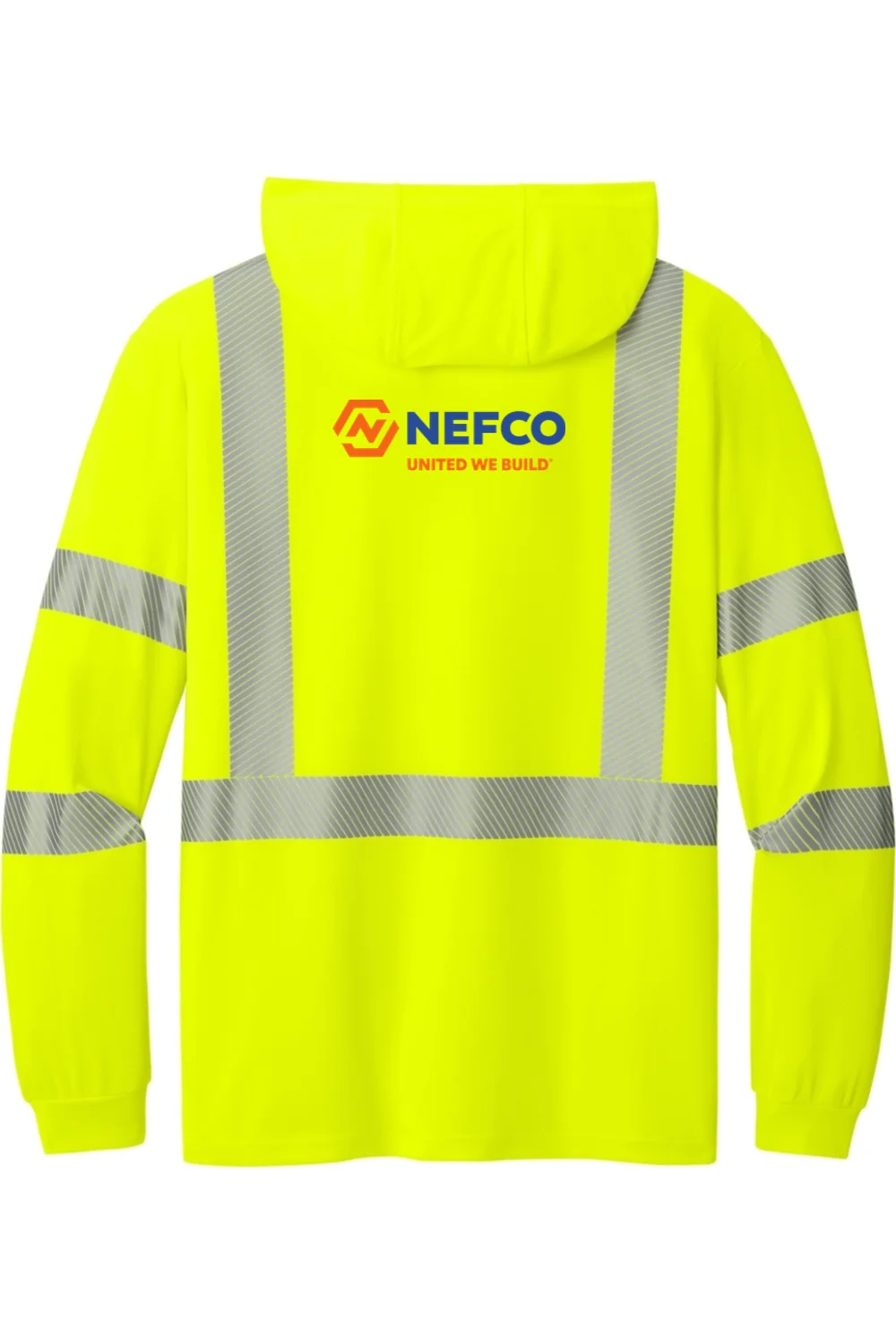 Alternative view of CornerStone Long Sleeve Segmented Tape Hooded Tee